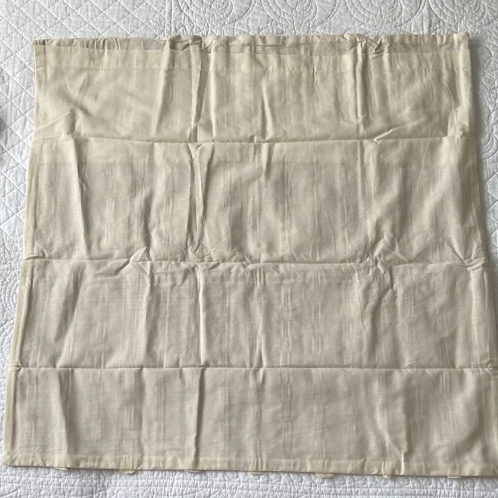 Anthropologie Mareika Textured Euro Sham Pillow Cover Blush Pink Cream N…